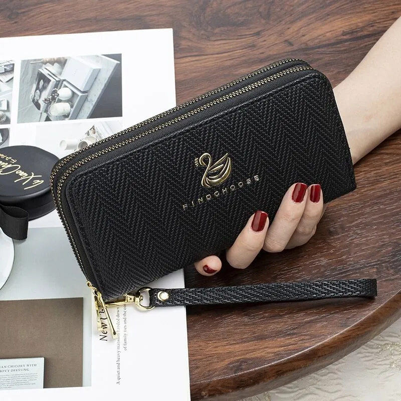 Long Wallet for Women 2023 Large Capacity Zipper Phone Purse - 3