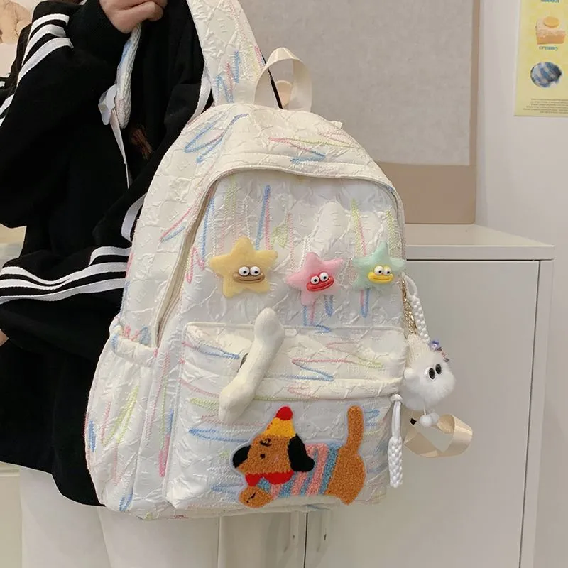 Cute Aesthetic Backpack for Girls, Large Capacity Japanese Style School Bag - 2