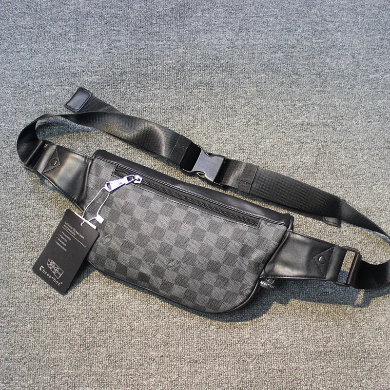 Men's Plaid Chest Bag 2021 Fashion Crossbody Sling Pack Daypack - 3