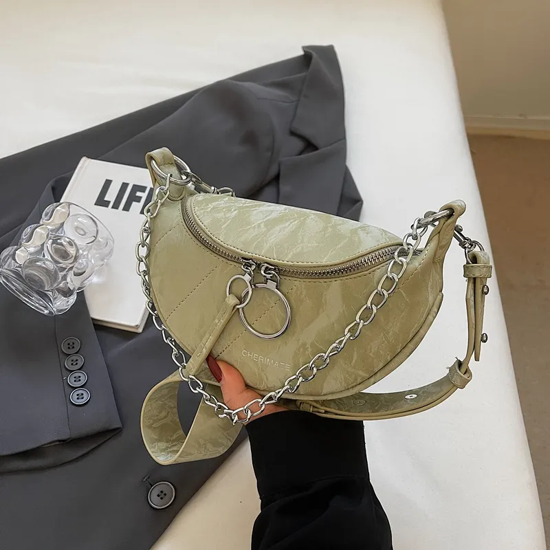 Chain Strap Crossbody Bag 2025 Fashion Waist Pack for Women - 1