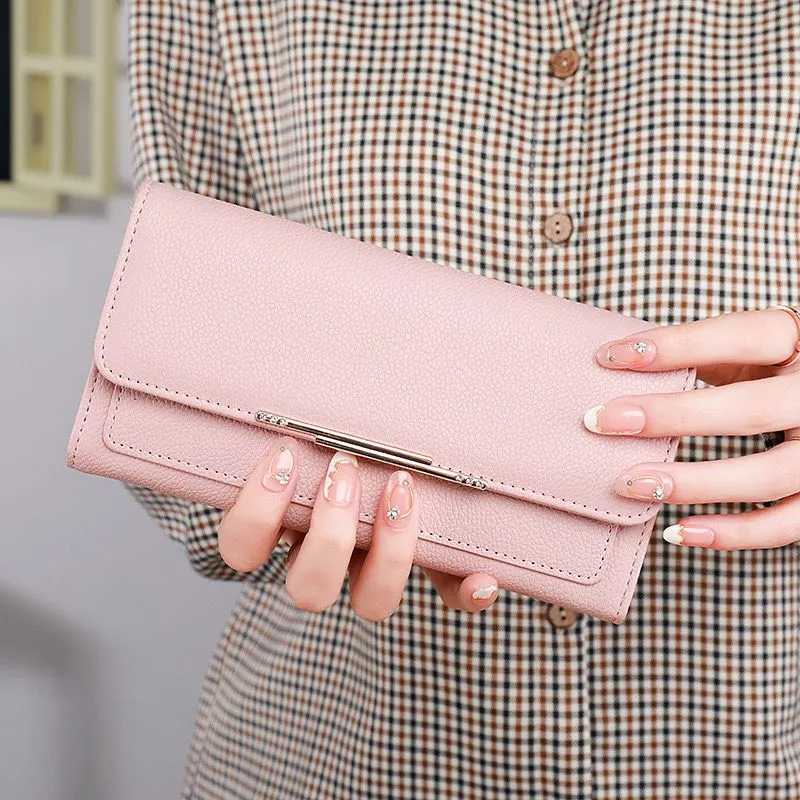2025 Women's Long Zip Around Wallet Large Capacity PU Leather Fashion - 1