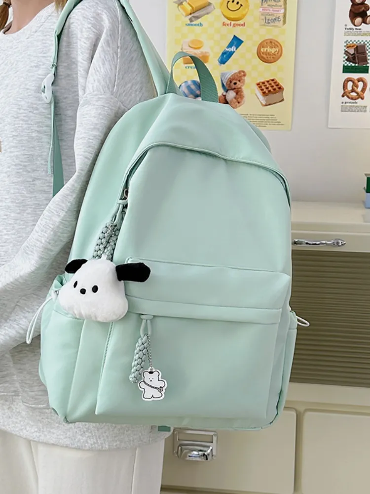 Minimalist Solid Backpack for Students, High School & College, Versatile Daypack - 1