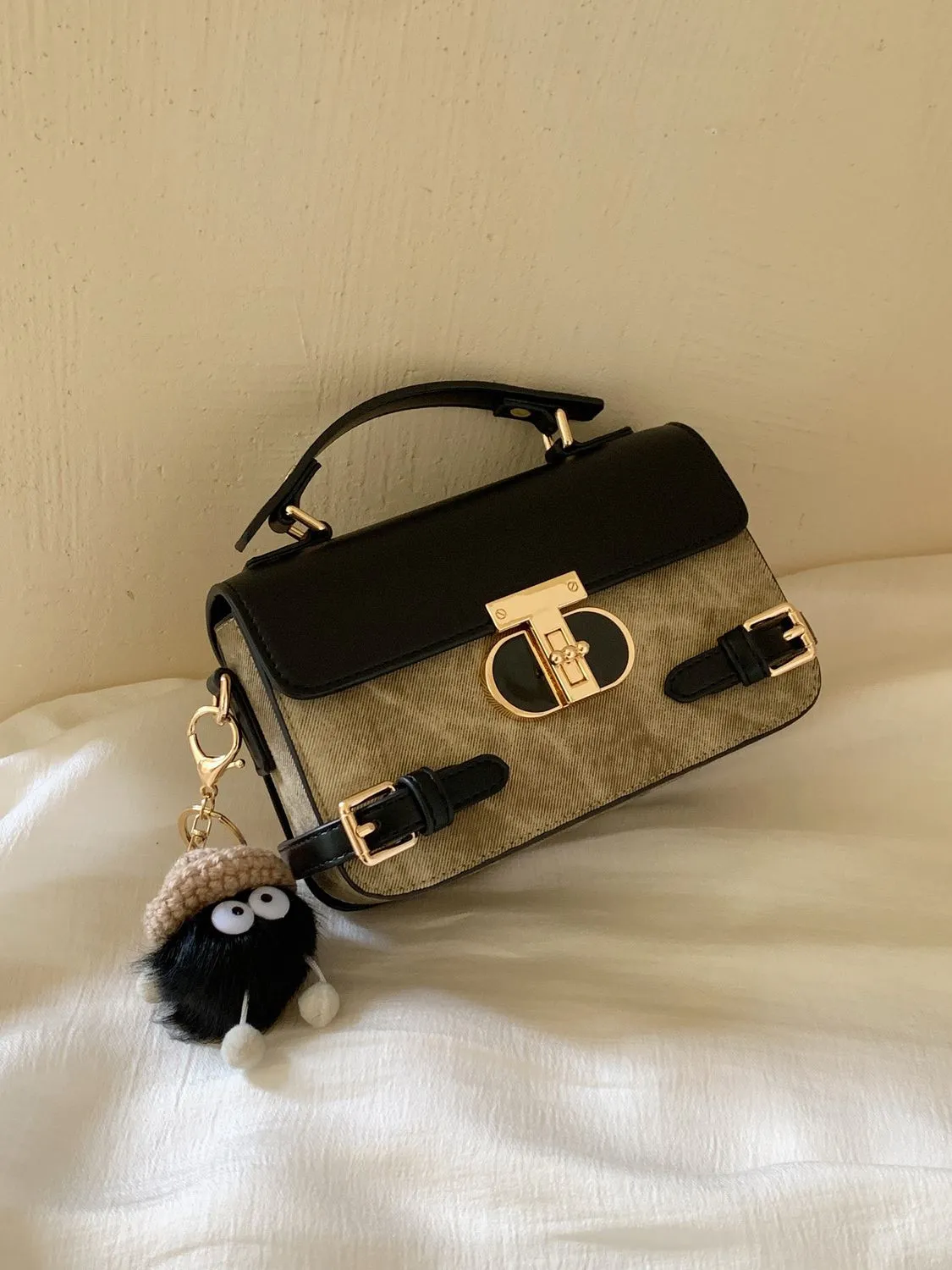 Small Square Bag Women 2023 Retro Crossbody PU Tote High-End - 4