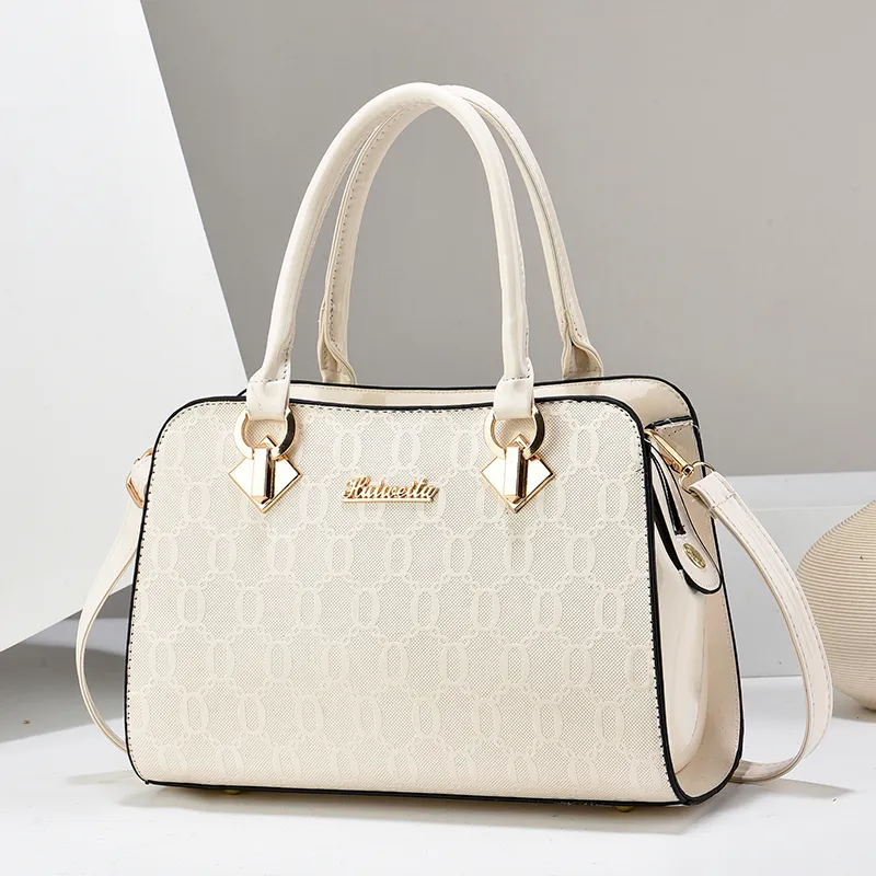 Large Tote Bag for Women 2025, PU Shoulder Bag with Embossed Pattern - 1