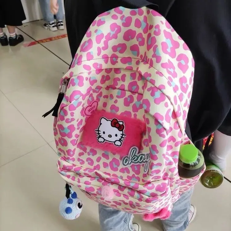 Kawaii Hello Kitty Backpack Y2K Cute Ins Aesthetic School Bag - 2