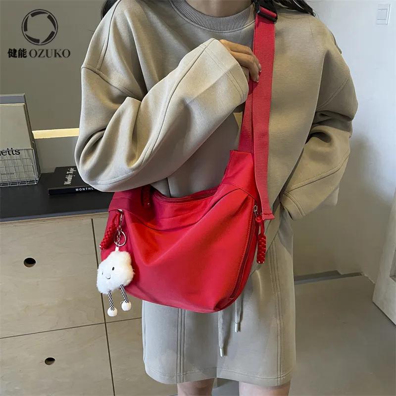 Dumpling Bag Women 2025 Large Capacity Crossbody Bag Oxford Shoulder Bag - 3