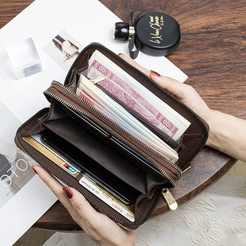 Long Wallet for Women 2023 Large Capacity Zipper Phone Purse - 5