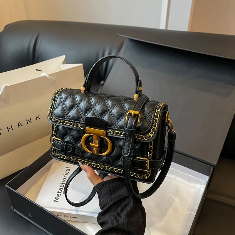 Small Crossbody Bag for Women 2025, PU Leather Tote with Quilted Pattern - 4