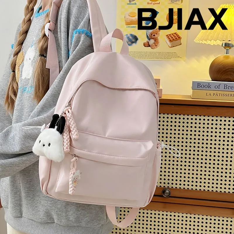 Minimalist Backpack for Students, College Bookbag, Korean Style Mini Rucksack - 5
