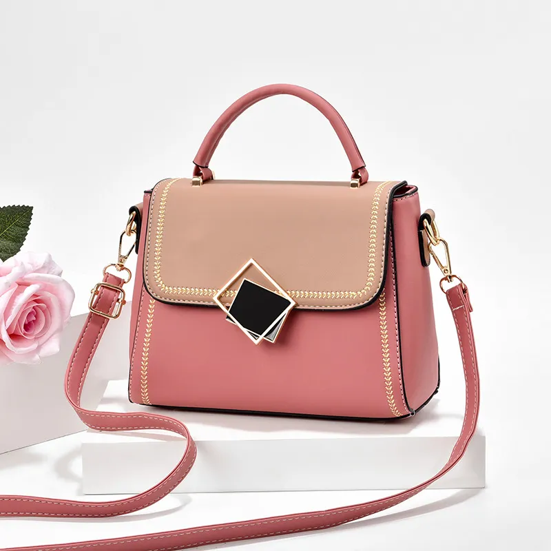 PU Crossbody Bag 2025 Women's Small Square Bag Fashion Zipper - 3