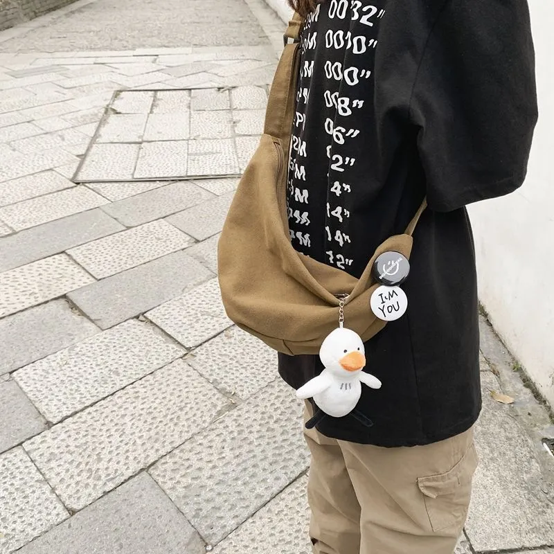 Men's Crossbody Bag Casual Minimalist Japanese Style Shoulder Bag - 4