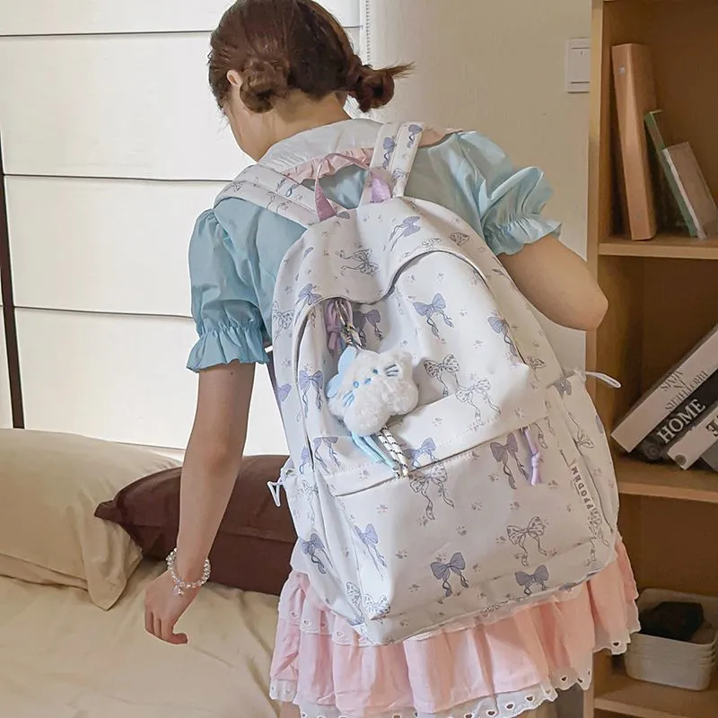 Vintage Butterfly Backpack for Middle School Girls Large Capacity Lightweight - 5
