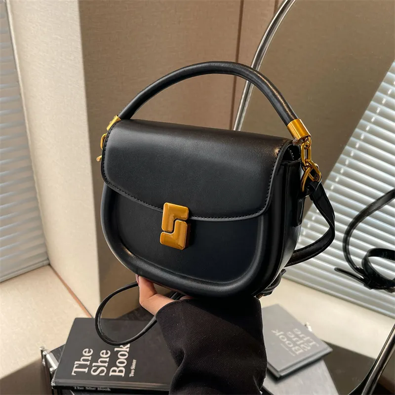 Saddle Bag 2024 New Retro Shoulder Bag for Women, Minimalist PU Leather - 2