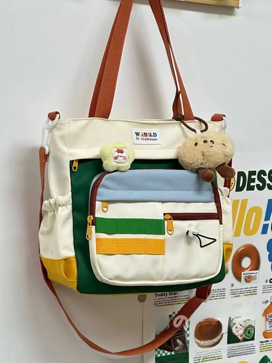 Ins Style Vintage Backpack for Women, Large Capacity Shoulder Bag - 5
