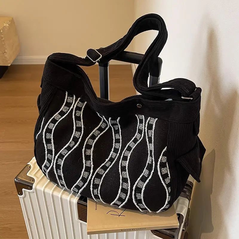 Canvas Tote Bag Women Large Capacity 2024 New Shoulder Crossbody Bag - 4