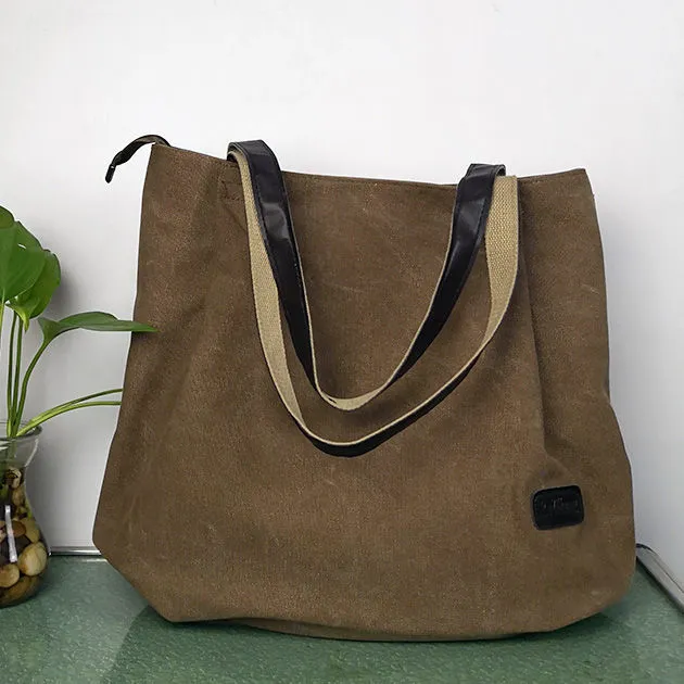 Large Tote Bag for Women, Shoulder Bag, Canvas Shopping Bag with Zipper - 1