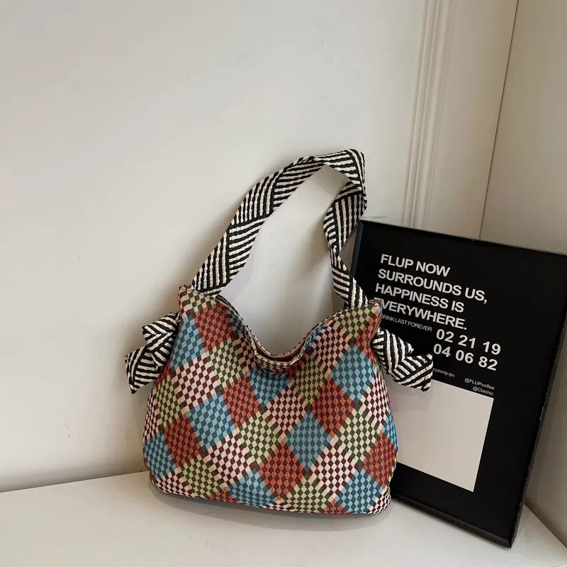 Canvas Tote Bag Women 2025 Fashion Magnetic Closure Casual Shoulder Bag - 3