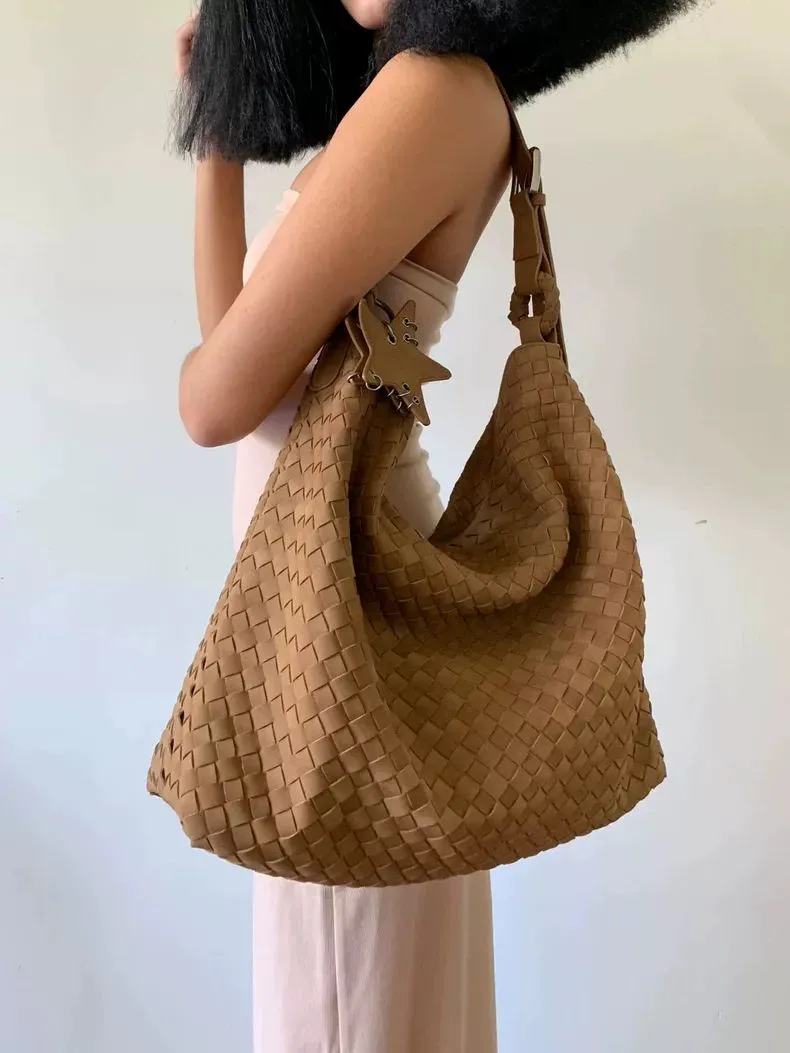 Suede Tote Bag for Women, Large Capacity Crossbody Bag for Work & Travel - 2