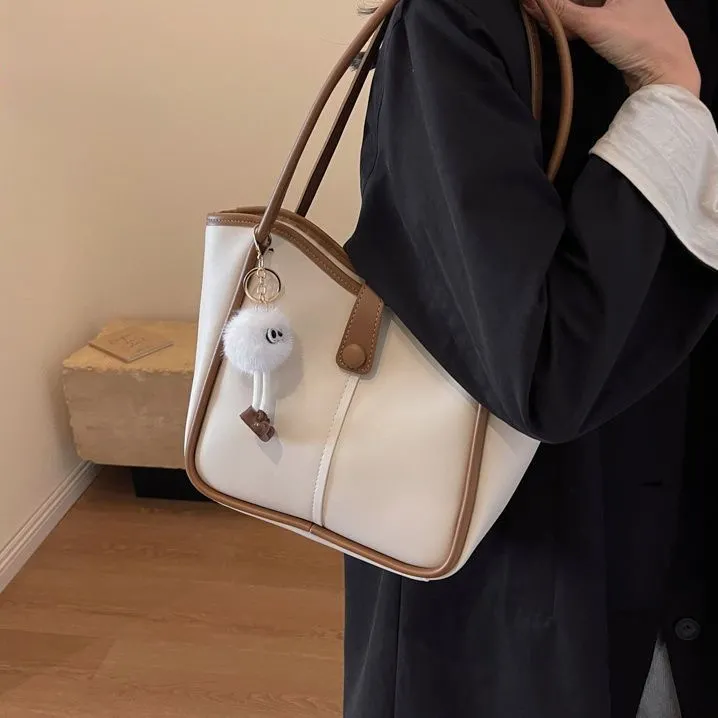 Stylish Vintage Tote Bag 2025 Large Capacity Shoulder Bag for Women - 3