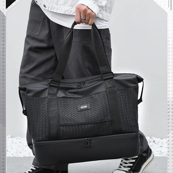 2025 Men's Waterproof Woven Tote Bag, Gym Bag, Travel Shoulder Bag - 5